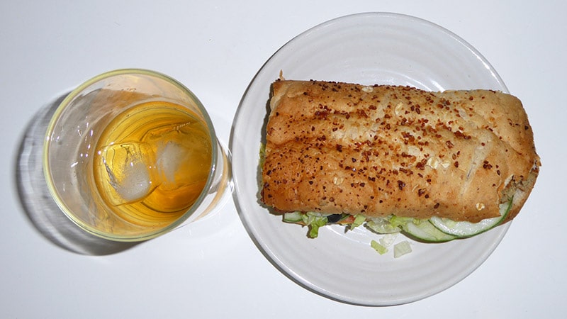 Tea and Veggie Patty