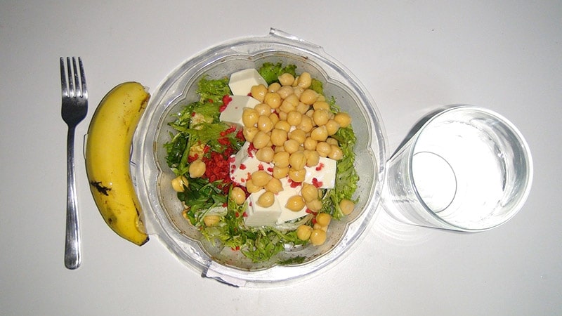 Banana and Homemade salad
