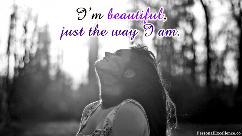 Affirmation Wallpaper, [Physical Looks]: “I’m beautiful, just the way I am.”