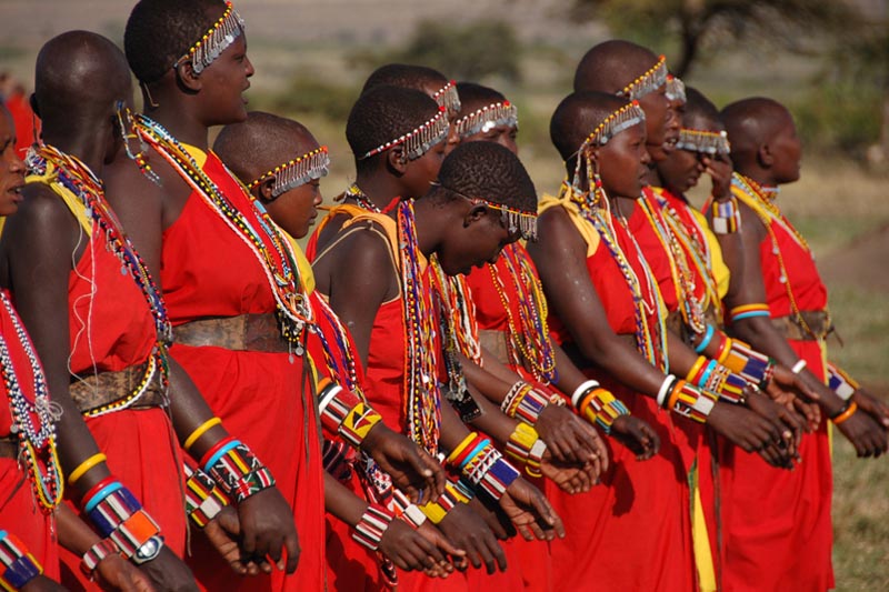 Africans chanting and singing Kumbaya