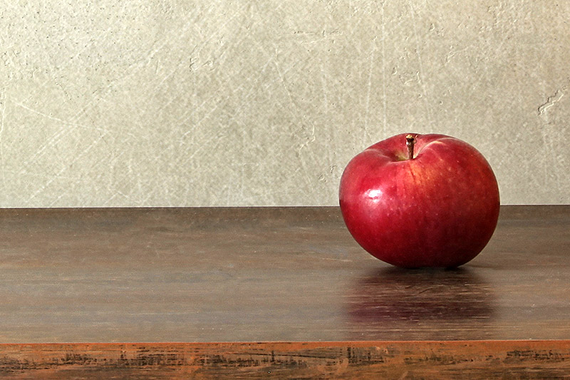 Apple on table