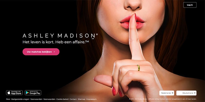 Ashley Madison's Netherlands website