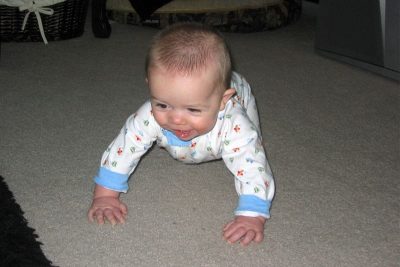 Baby crawling