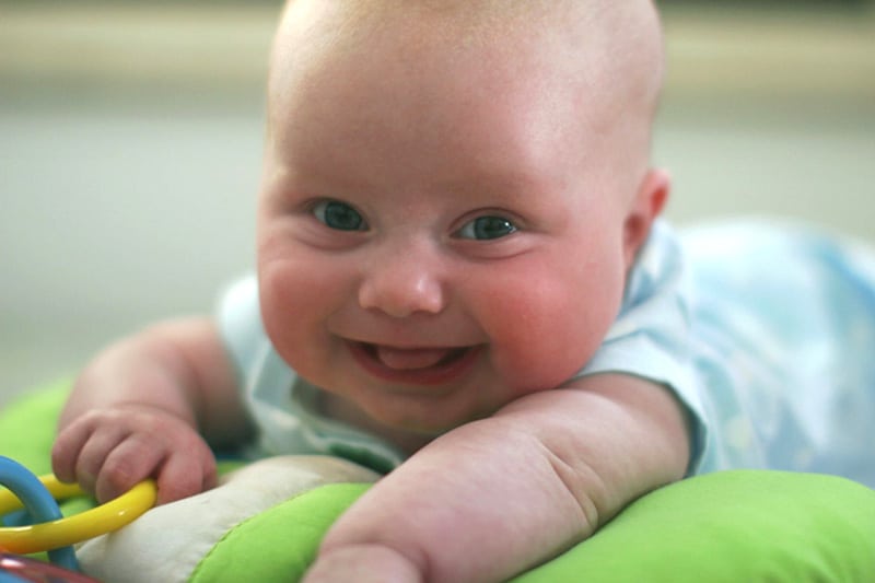 Baby smiling