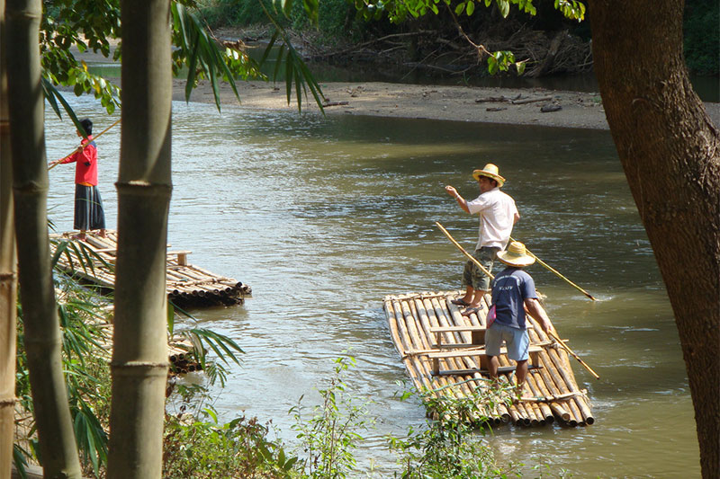 Bamboo rafting