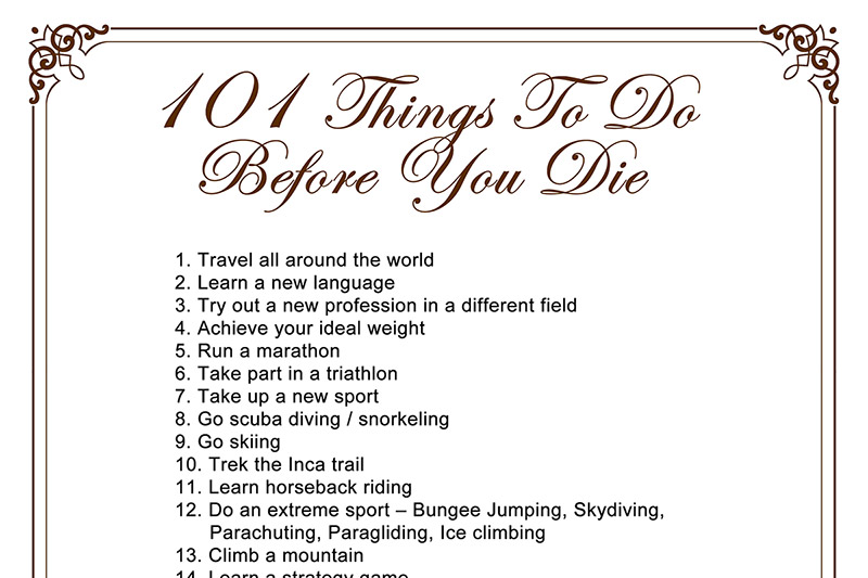 Bucket List Template
