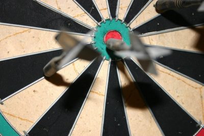 Bullseye on a dartboard