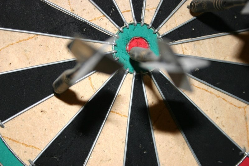 Bullseye on a dartboard