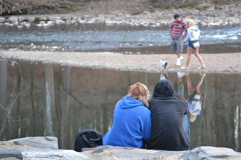 Back view of a couple
