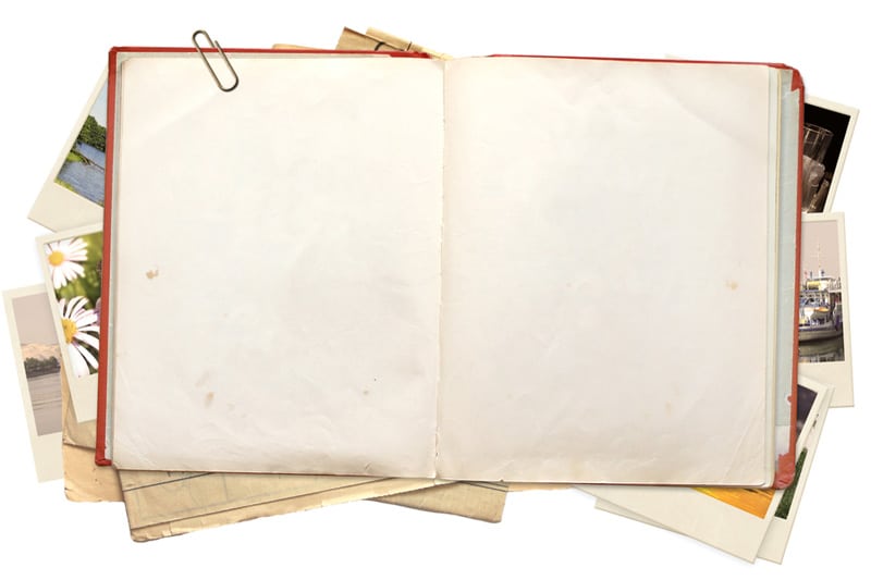 Empty book for journaling