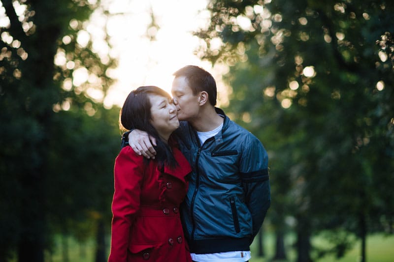 Engagement shoot: A quiet moment in the park