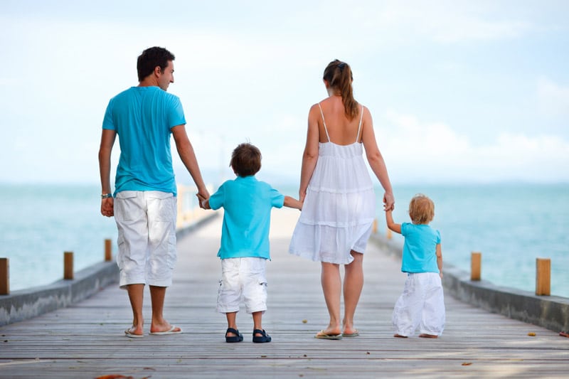 Family holding hands