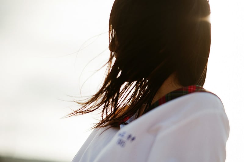 Girl reflecting