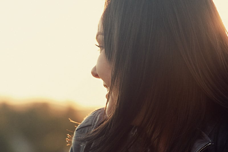 Girl smiling