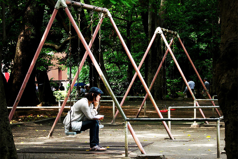 Girl on a swing
