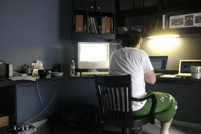 Guy working