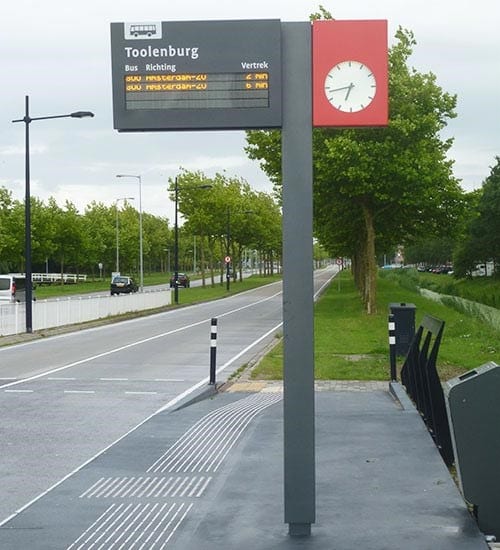 A bus stop at Hoofddorp