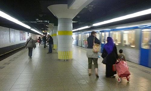 Inside the Waterloopein Metro Station (Amsterdam)