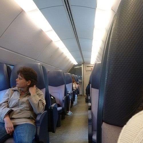 Interior inside an Intercity Train