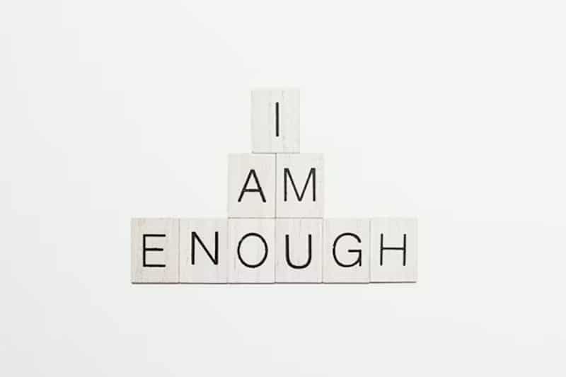"I am enough" - Wooden blocks