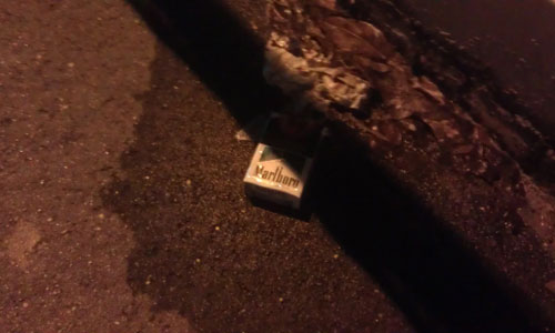 Litter: Cigarette box