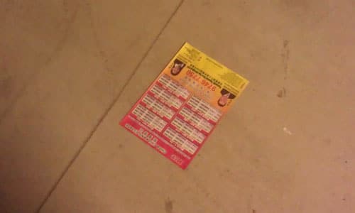 Litter: Flyer in void deck