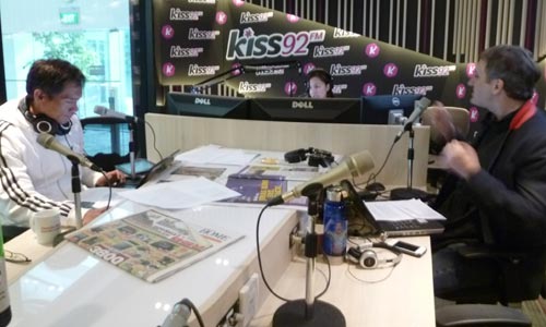 At Kiss92 FM Studio
