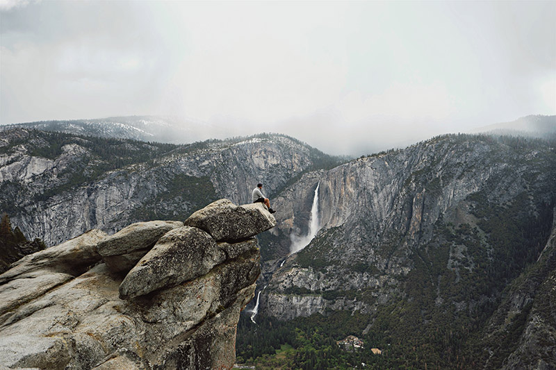 Man on the cliff