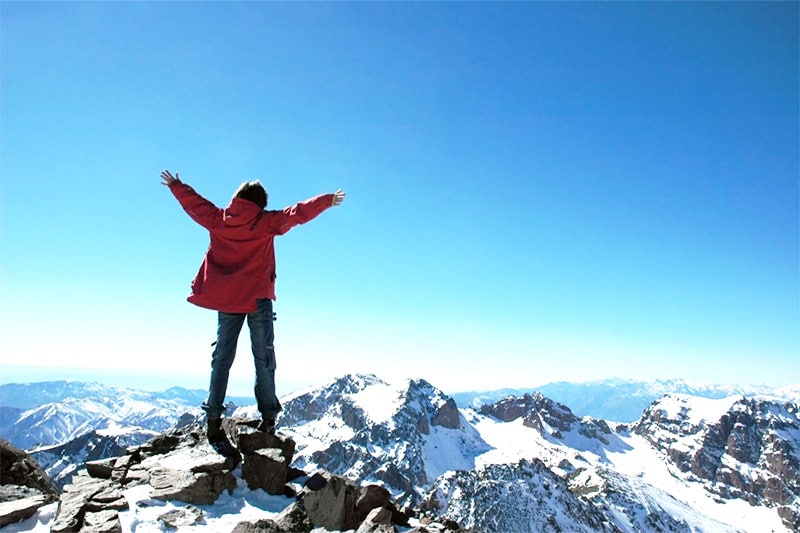 Man on mountain
