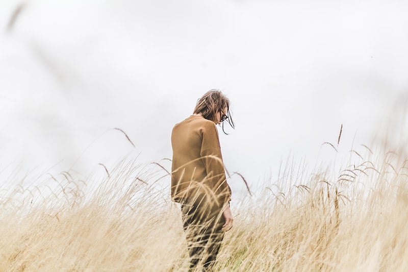Man in a wheat field