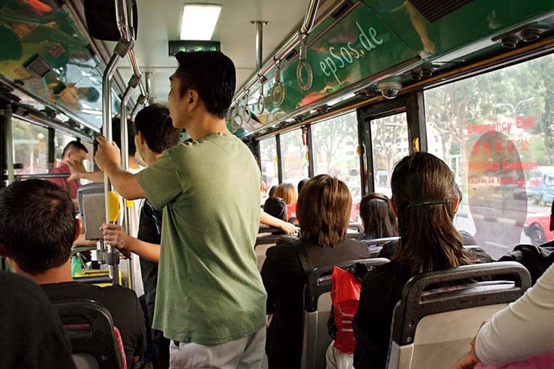 People on a bus