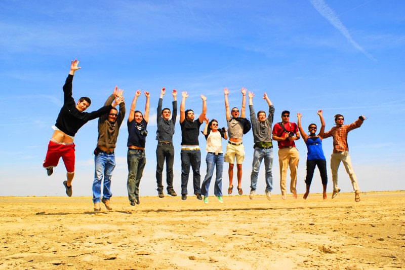 People jumping