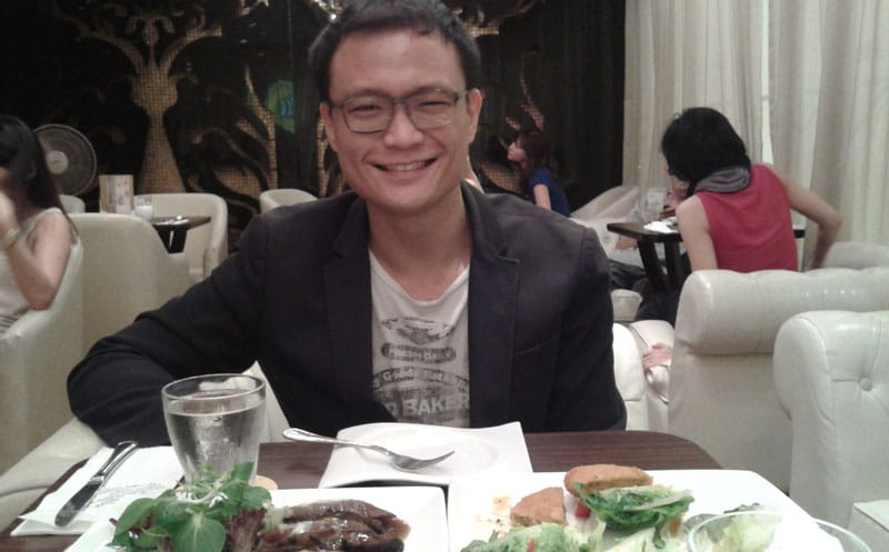 Ken having dinner at TCC