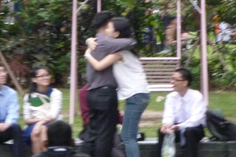 Celes getting free hug