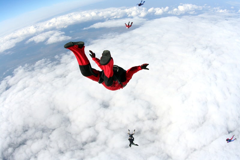 Sky diving
