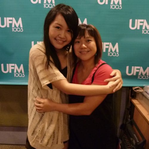 Hug: Xiaozhu (UFM 100.3 Deejay) and Celes