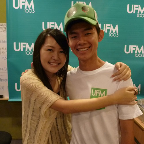 Hug: Yanwei (UFM 100.3 Deejay) and Celes