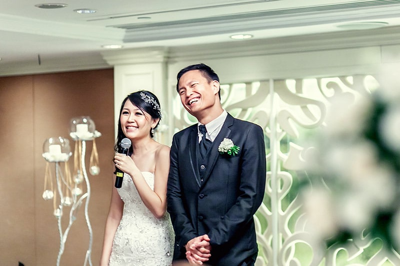 Giving wedding speech