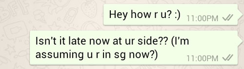 My initial message to Ken