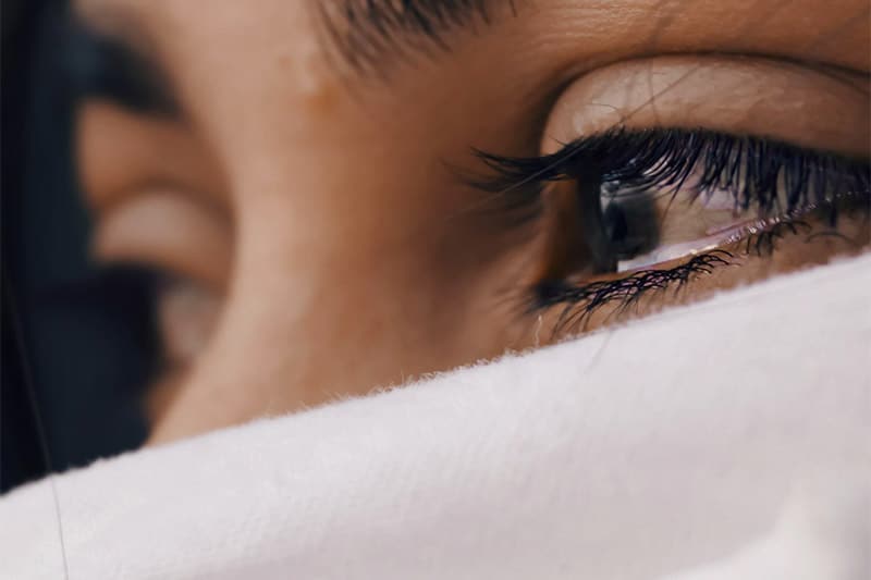 Sad eyes of a woman