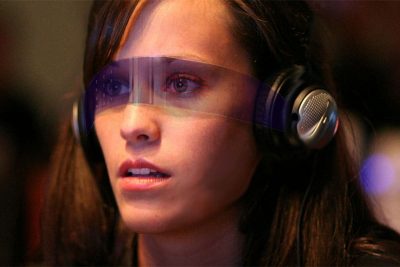 Woman in virtual reality