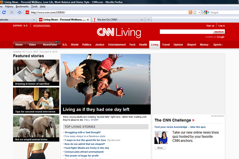 My CNN feature on Bucket Lists