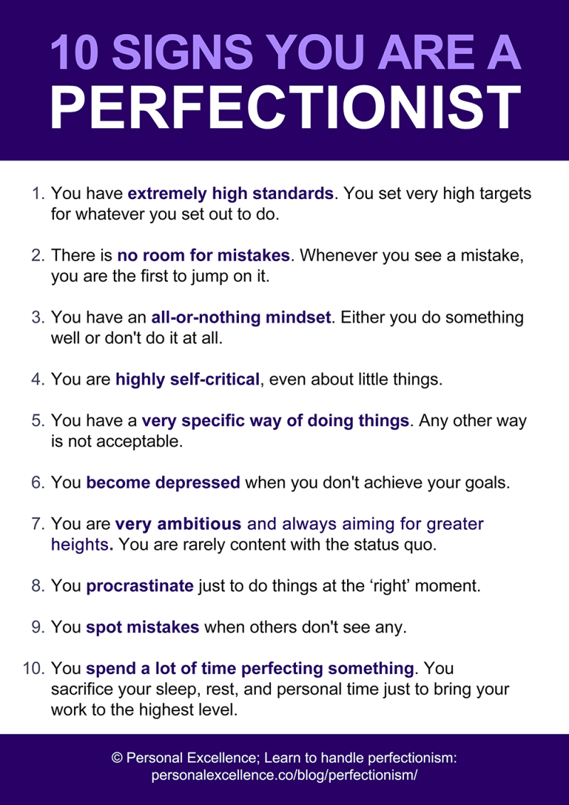 10 Signs You Are a Perfectionist [Manifesto]