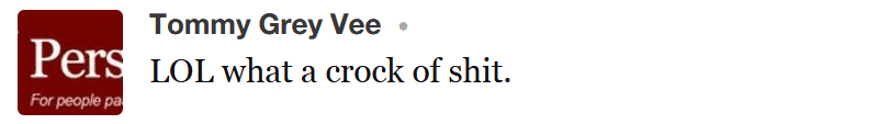 Negative blog comment to article 